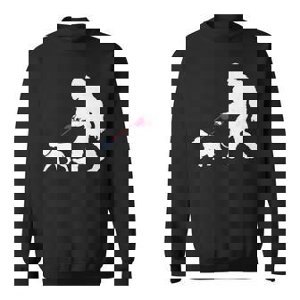 レトロ ビッグフット ウォーキング ブルマスティフ 犬 面白い サスカッチ 長袖tシャツ スウェットシャツ - Kawaiitshirt