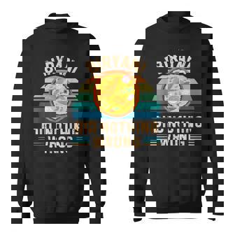 レトロ ビリヤニ Did Nothing Wrong ヴィンテージ ビリヤニ 食品愛好家 スウェットシャツ - Kawaiitshirt