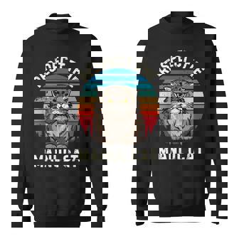 レトロ リスペクト マヌル 猫 ヴィンテージ グランジ マヌル 猫好き スウェットシャツ - Kawaiitshirt