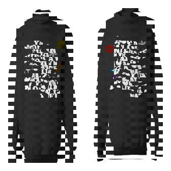 レトログルーヴィーなあなたは、決してあまりにも多くのgrazynaを持つことはできません スウェットシャツ - Kawaiitshirt