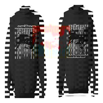 レトロモスマン-オリジナルのウェストバージニアクリプティッドアートワーク スウェットシャツ - Kawaiitshirt