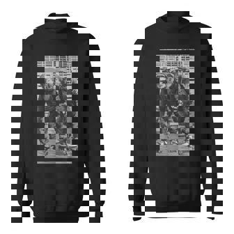 ローラースケートモンキーチンパンジーヴィンテージチンパンジーファニーモンキー スウェットシャツ - Kawaiitshirt