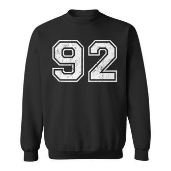 ヴィンテージ スポーツ 数字 92 九十二 スウェットシャツ - Kawaiitshirt