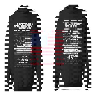 ヴィンテージ ドナルド トランプ 2024 テイク アメリカ バック 長袖tシャツ スウェットシャツ - Kawaiitshirt