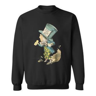 不思議の国のアリス マッドハッター ヴィンテージイラスト スウェットシャツ - Kawaiitshirt
