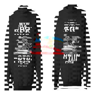 中途報告ポンツーンキャプテンサンタ 7月のクリスマスメンズ スウェットシャツ - Kawaiitshirt