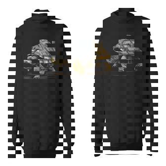 亀 抽象 家 動物 図面 アート グラフィック 亀 スウェットシャツ - Kawaiitshirt