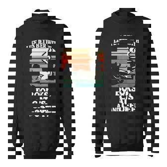 人生は本と猫と一緒に猫を読む カフェ 図書館 スウェットシャツ - Kawaiitshirt