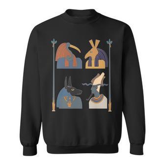 古代エジプトの神々 ファラオ神話 エジプトのピラミッド 長袖tシャツ スウェットシャツ - Kawaiitshirt
