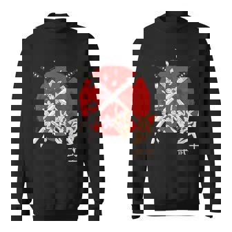 古代日本の桜 侍刀 スウェットシャツ - Kawaiitshirt