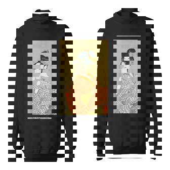 喜多川歌麿「婦女人相十品 ポペンを吹く娘」 スウェットシャツ - Kawaiitshirt