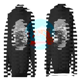 大型輸送船 カーゴコンテナ船愛好家向け スウェットシャツ - Kawaiitshirt