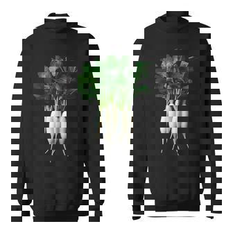 大根 野菜 グラフィックアート 大根 スウェットシャツ - Kawaiitshirt