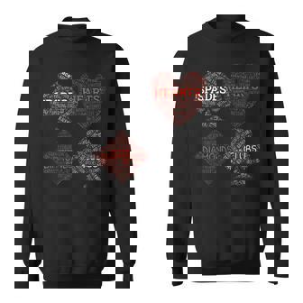 契約橋条件入札 重複カードゲーム Wordart スウェットシャツ - Kawaiitshirt