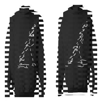 尺八 線画 ミュージシャン向け 尺八 スウェットシャツ - Kawaiitshirt