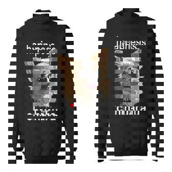 幸せはロングヘア チワワ 長髪 チワワ ママ パパ スウェットシャツ - Kawaiitshirt