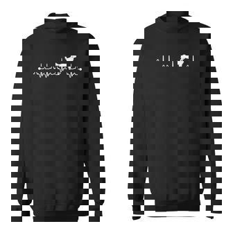 心音心電図フラットコーテッドレトリバー2ママおかしい犬 スウェットシャツ - Kawaiitshirt