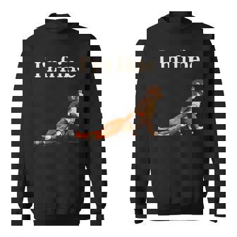 悲しい猿のパンチミームとオレンジのおもちゃで私は元気です スウェットシャツ - Kawaiitshirt