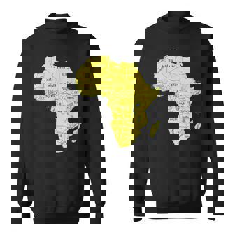手描きアフリカ地図tシャツ 国名付き スウェットシャツ - Kawaiitshirt