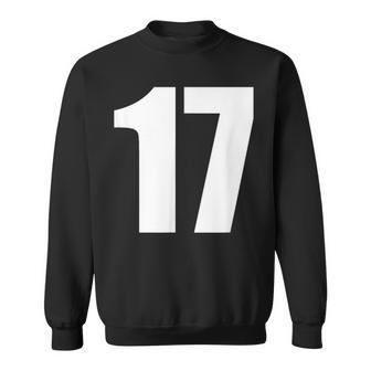 数字 セブンティーン数字 17 プレーンホワイト数字 スウェットシャツ - Kawaiitshirt