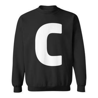文字c 大文字 アルファベット モノグラム イニシャル スウェットシャツ - Kawaiitshirt