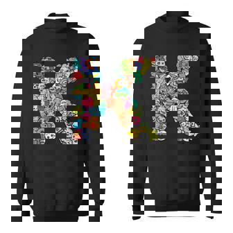 文字k Monsters アルファベットネーム イニシャル キュート モノグラム スウェットシャツ - Kawaiitshirt