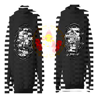 日本 マンホールアート 沖縄市栄房 エイサー 沖縄市エイサーエイ坊 ウチナ 長袖tシャツ スウェットシャツ - Kawaiitshirt