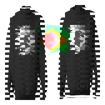 日本とブラジルのdnaヘリテージフラッグ 長袖tシャツ スウェットシャツ - Kawaiitshirt