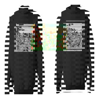 日本レトロアート 歌川国吉 2陸軍の戦い スウェットシャツ - Kawaiitshirt