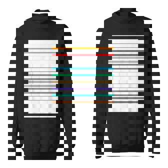 東京の地下鉄 カラー 色 ボーダー 鉄道【電車ファン】【変なデザイン屋さん】メトロ 面白い ポップ デザイン スウェットシャツ - Kawaiitshirt