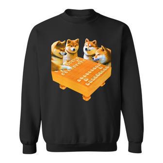柴犬 将棋 イヌ 面白いtシャツ おもしろ 面白い 服 グッズ ネタ ウケ狙い メンズ 棋士 おもしろグッズ 長袖tシャツ スウェットシャツ - Kawaiitshirt