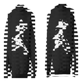 武 漢字 一文字 シンプル 黒 他カラー メンズ レディース 大きいサイズ 筆文字 スウェットシャツ - Kawaiitshirt