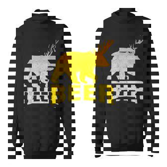 狩猟 ビール スピリット 動物 ティー ベア 鹿 ティー ビール クマ 鹿 スウェットシャツ - Kawaiitshirt
