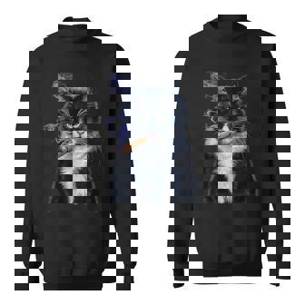 猫 ネコ ボス たばこ ねこ スウェットシャツ - Kawaiitshirt