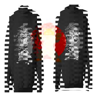 猫 空手 柔道 日本 日没 面白い 空手 猫 スウェットシャツ - Kawaiitshirt