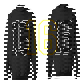 番号 16インチ ブラック スウェットシャツ - Kawaiitshirt