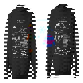 私のお気に入りの冬のものは、居心地の良い帽子、雪の結晶、ホットコーヒーです。 長袖tシャツ スウェットシャツ - Kawaiitshirt