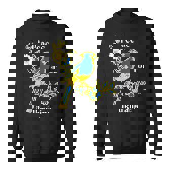 私はウクライナの旗と共に立つ ウクライナを支持する スウェットシャツ - Kawaiitshirt