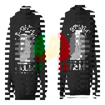 私は流暢なイタリア語を話します、イタリアの手のジェスチャー、私はイタリアが大好きです スウェットシャツ - Kawaiitshirt