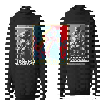 競馬 馬tシャツ ウマ レース 馬 乗馬 面白いtシャツ 文字入り メンズ おもしろグッズ ネタ 大人 男性 長袖tシャツ スウェットシャツ - Kawaiitshirt