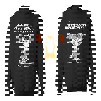 筋肉は裏切らない 柴犬 グッズ 筋トレ 犬 おもしろ 面白い ネタ スウェットシャツ - Kawaiitshirt