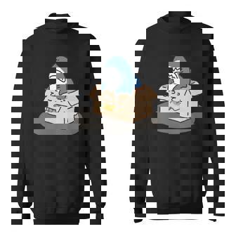 箱入りサメ 長袖tシャツ スウェットシャツ - Kawaiitshirt