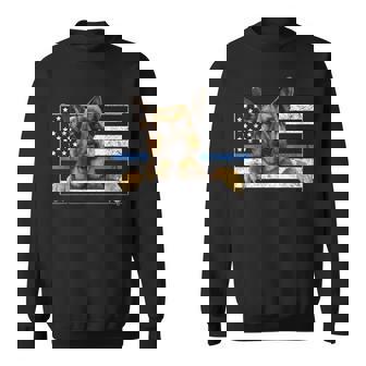 細いブルーライン K9 ジャーマンシェパード 犬 警察官 スウェットシャツ - Kawaiitshirt