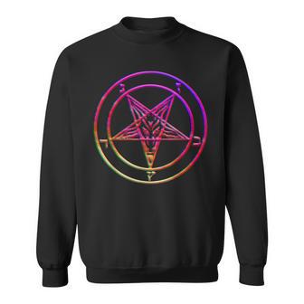 美しいvaporwave サタニックペンタグラム レトログリッチ効果 スウェットシャツ - Kawaiitshirt