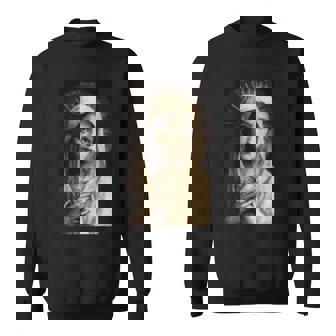 聖母マリア マリア カトリック絵画 長袖tシャツ スウェットシャツ - Kawaiitshirt