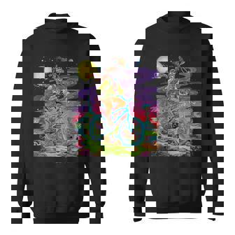 自転車デイホフマントリップ サイケデリックコミックスタイル ヒッピー スウェットシャツ - Kawaiitshirt