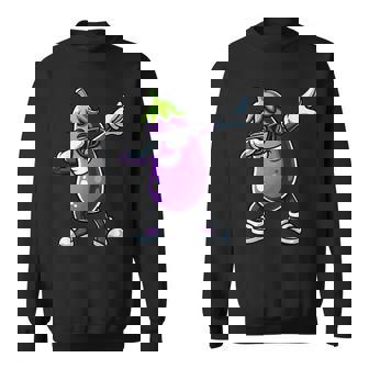 茄子を軽くたたく面白い野菜ギフト ナス付き スウェットシャツ - Kawaiitshirt