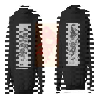 葛飾北斎 「朱描き鍾馗・朱鍾馗・赤鍾馗」 スウェットシャツ - Kawaiitshirt