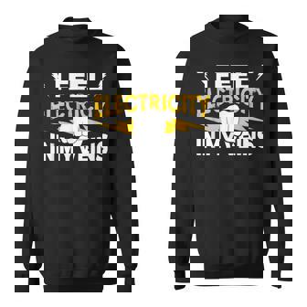 血管に電気を感じる 電気工事士 スウェットシャツ - Kawaiitshirt