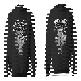 超セクシーhdパンヘッドピンナップバイク、バイカーギアvtwin スウェットシャツ - Kawaiitshirt